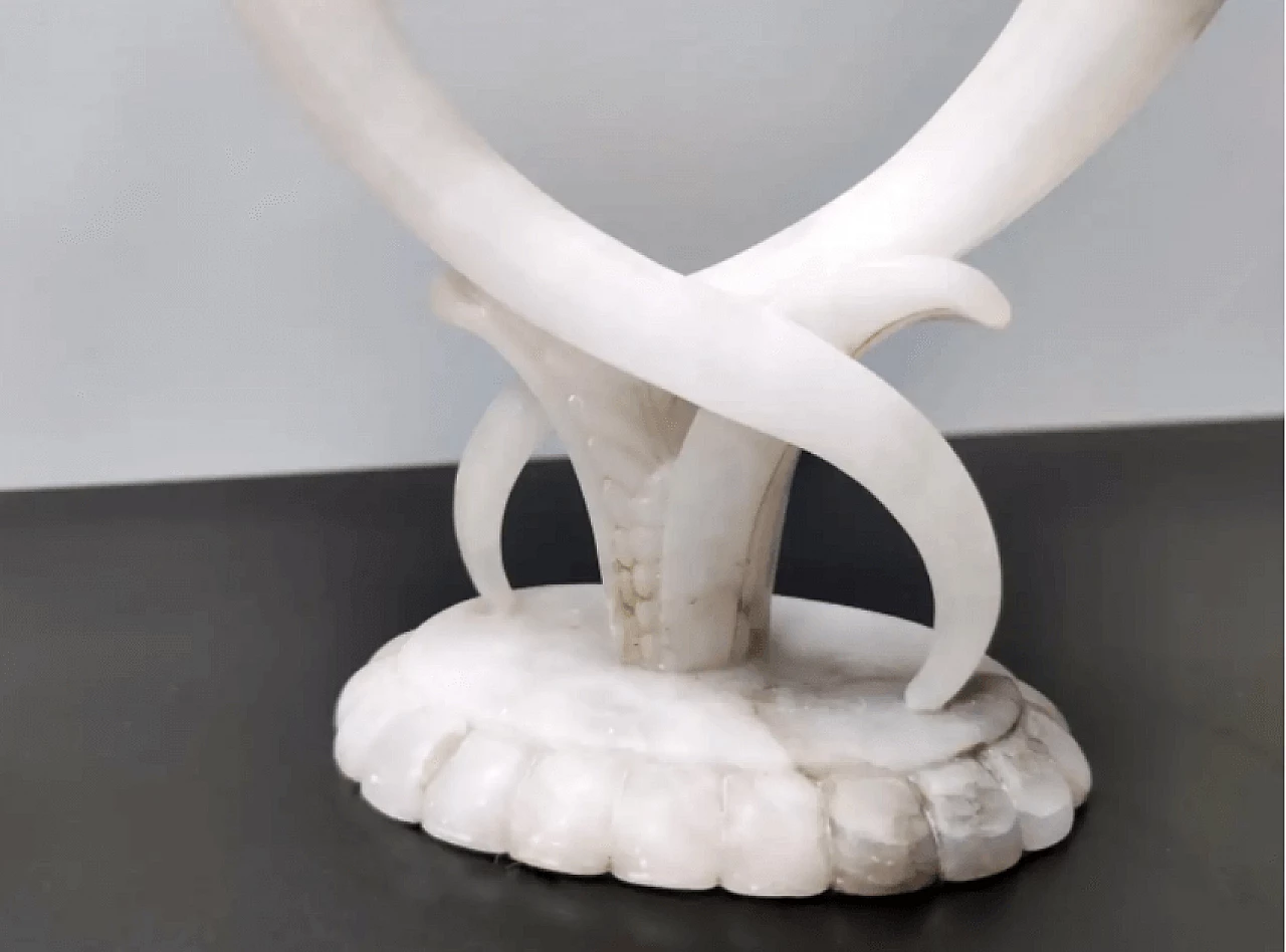 Pair of alabaster and onyx candelabra attributed to Tomaso Buzzi, 1940s 15