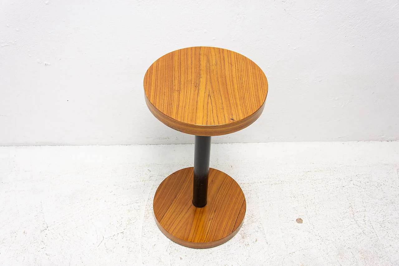 Art Deco style round coffee table in cherry wood, 1930s 6