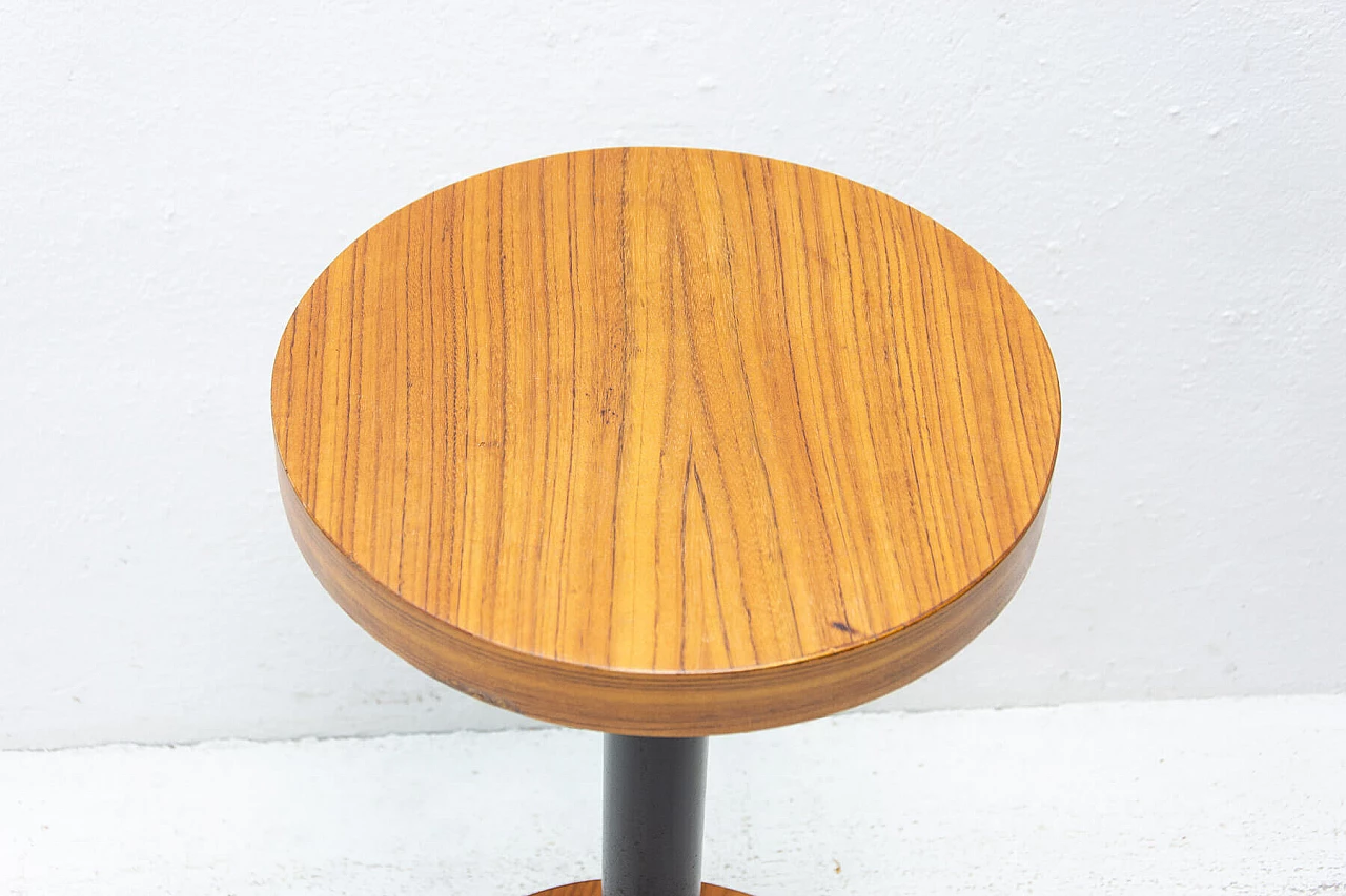 Art Deco style round coffee table in cherry wood, 1930s 7