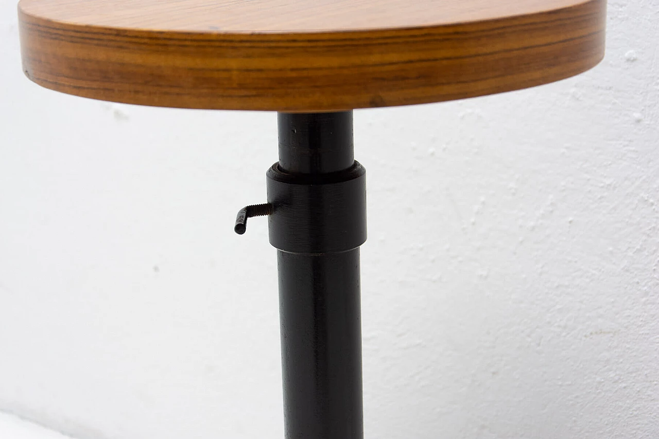 Art Deco style round coffee table in cherry wood, 1930s 8