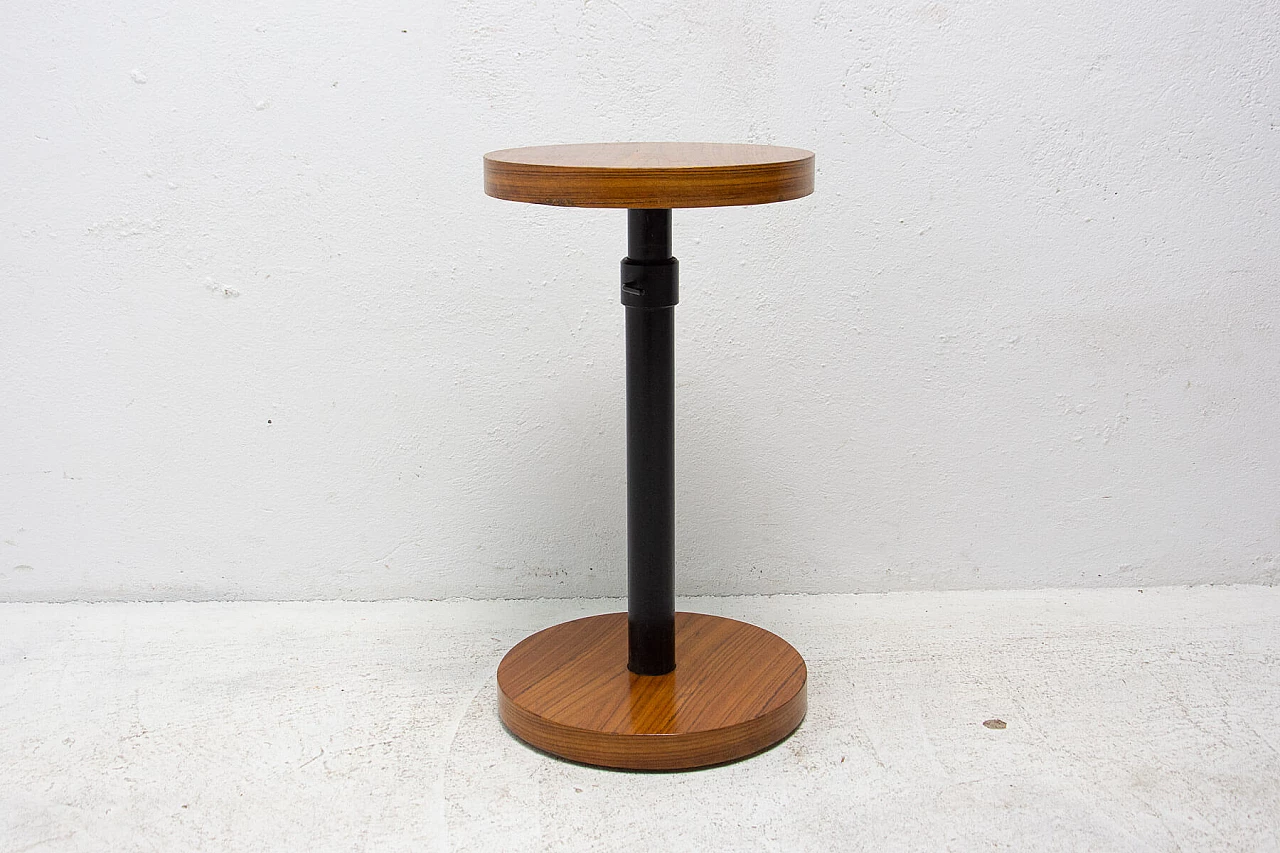 Art Deco style round coffee table in cherry wood, 1930s 13