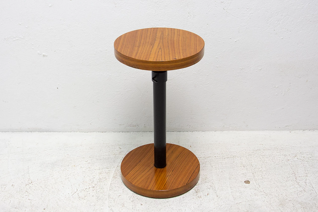 Art Deco style round coffee table in cherry wood, 1930s 14