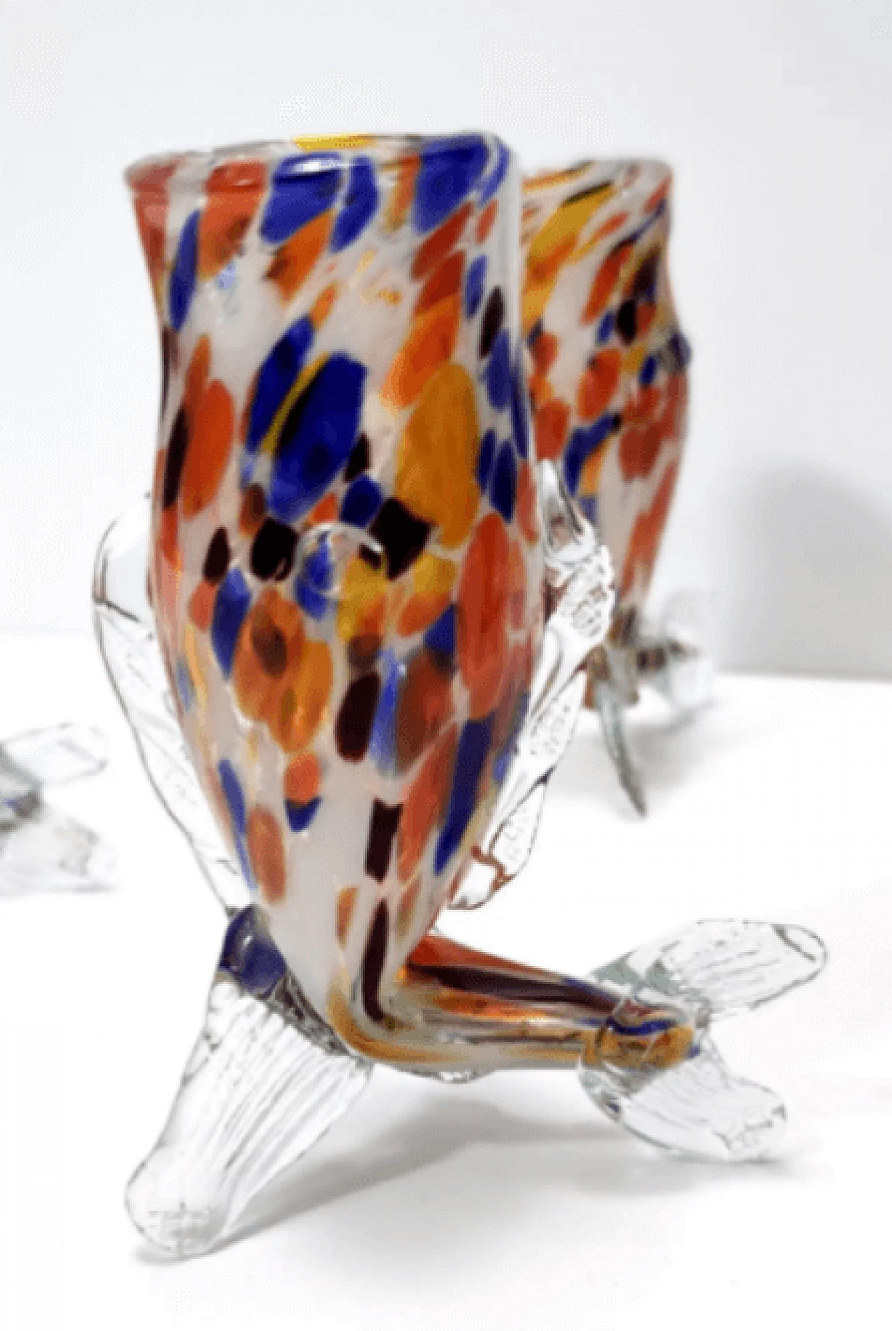 6 Bicchieri in vetro di Murano multicolore attribuibili ai Fratelli Toso, anni '50 7