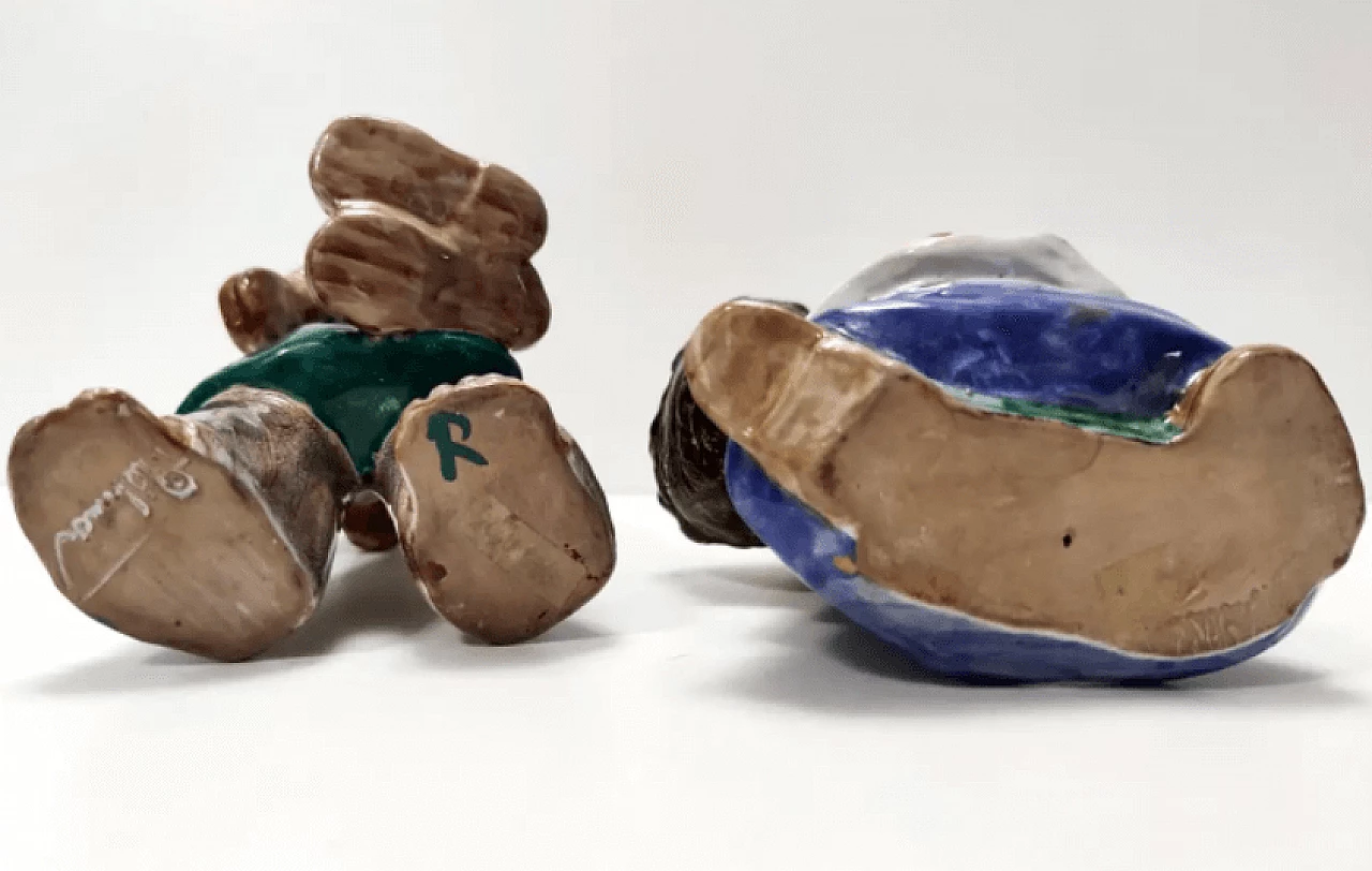 Figure in ceramica smaltata dell'ungherese Maria Rahmer, anni '30 15