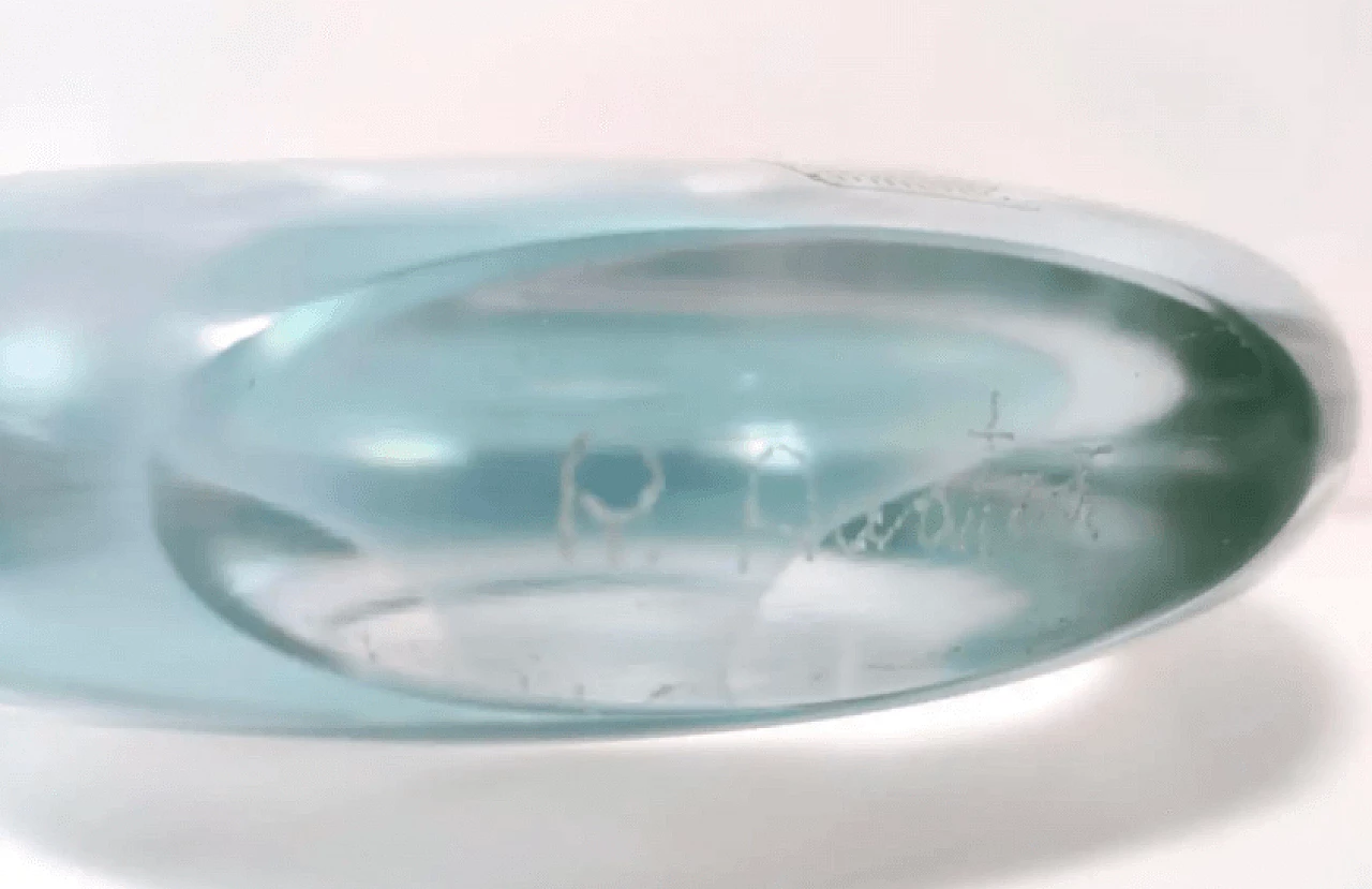 Murano glass round decorative piece by Renato Anatrà, 1980s 16