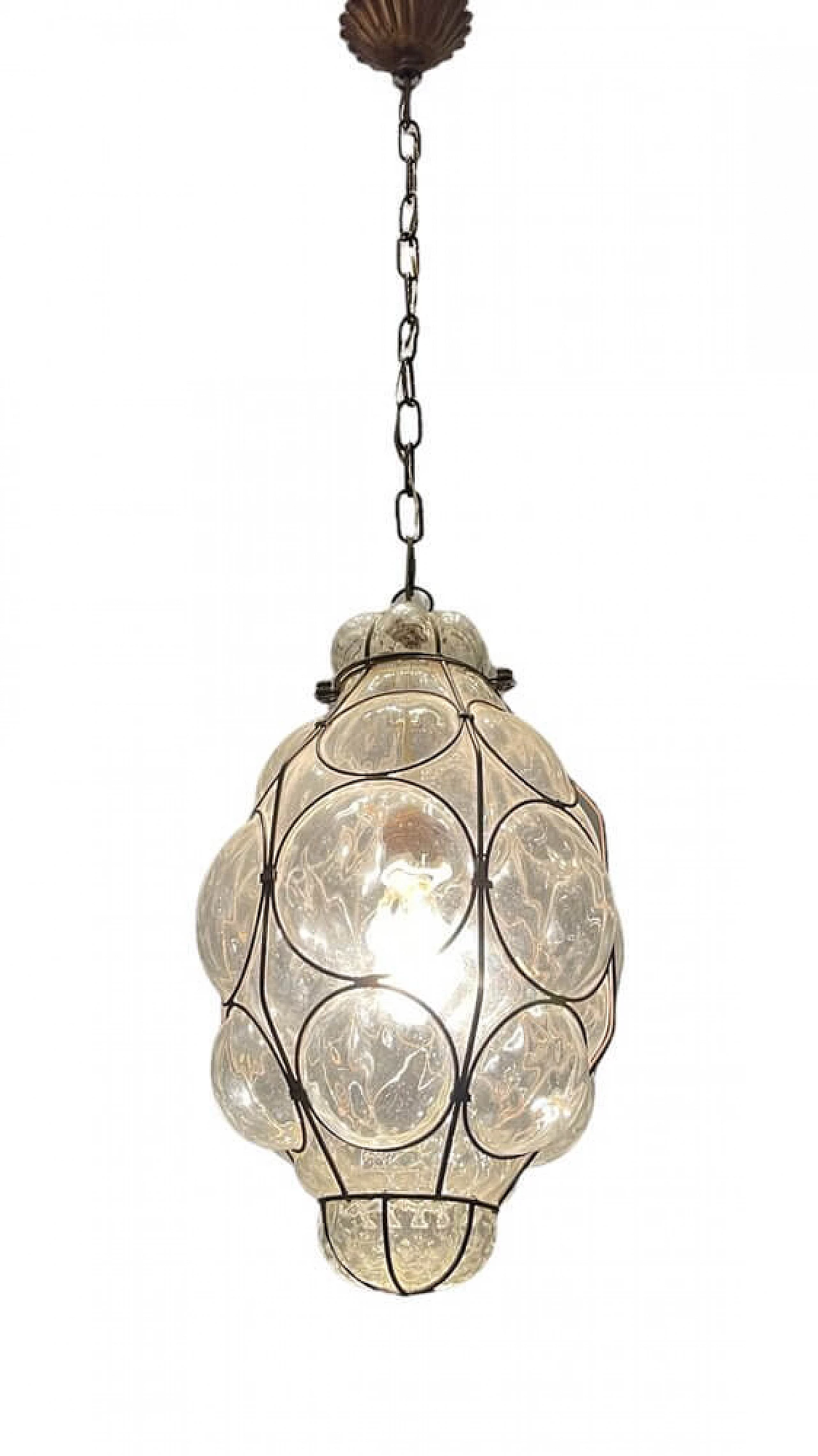 Blown Murano glass chandelier, 1940s 7