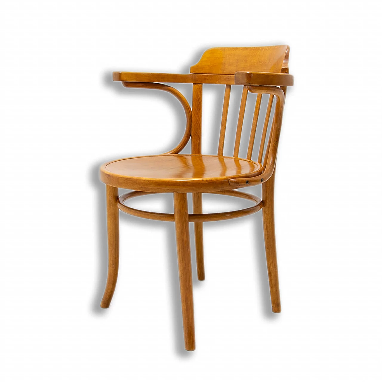 Office chair in wood with Thonet signature, 1930s 1