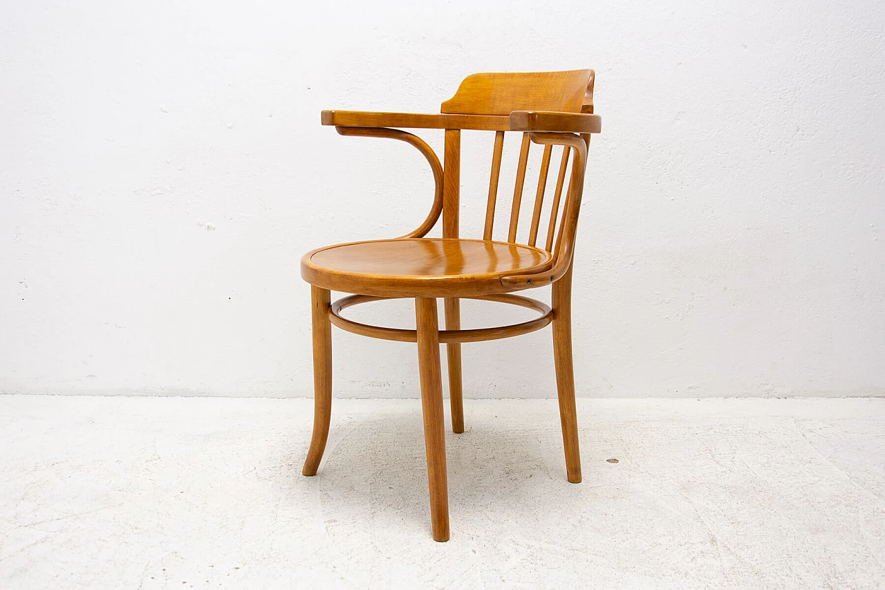 Office chair in wood with Thonet signature, 1930s 2