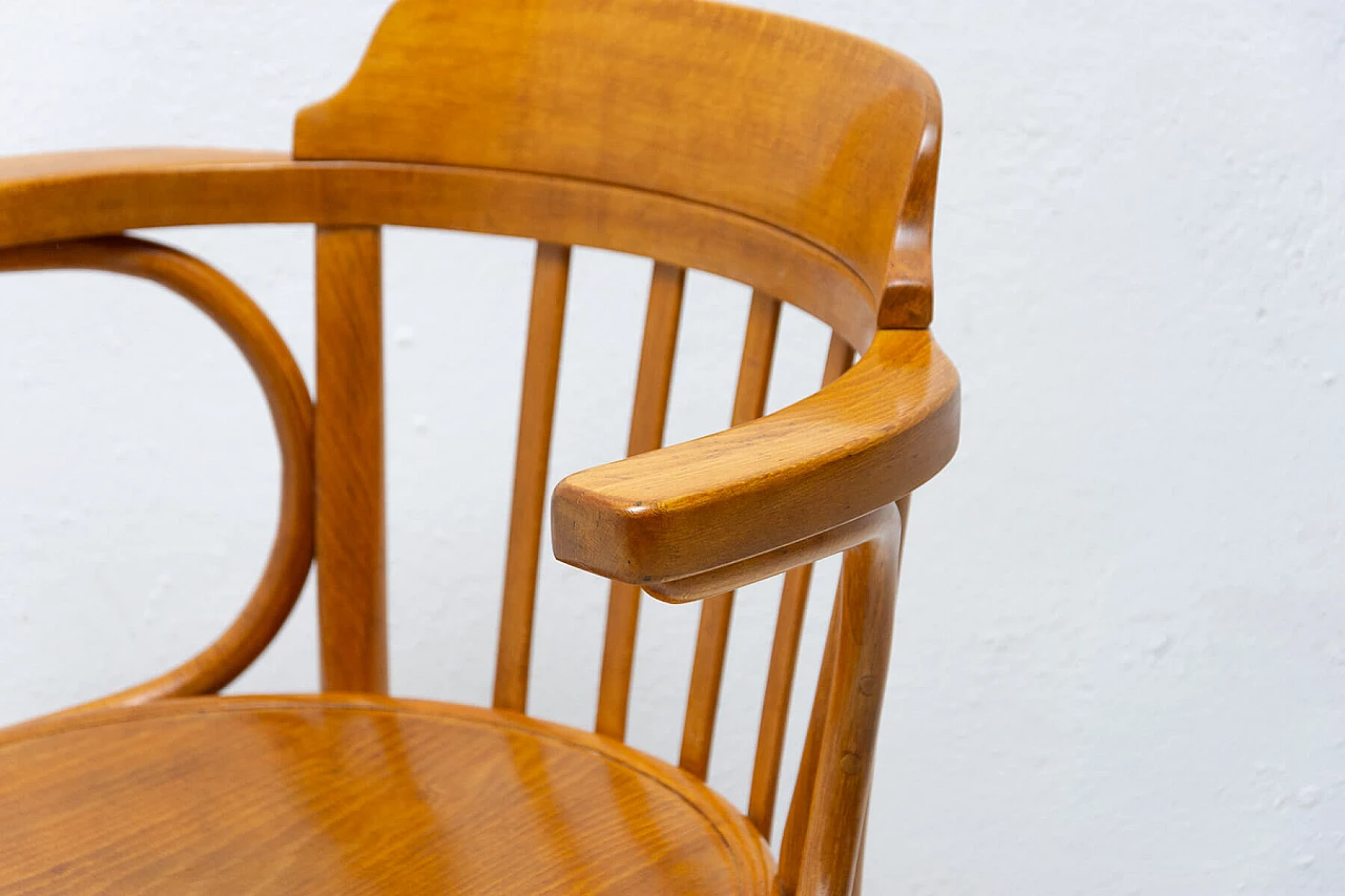 Office chair in wood with Thonet signature, 1930s 4
