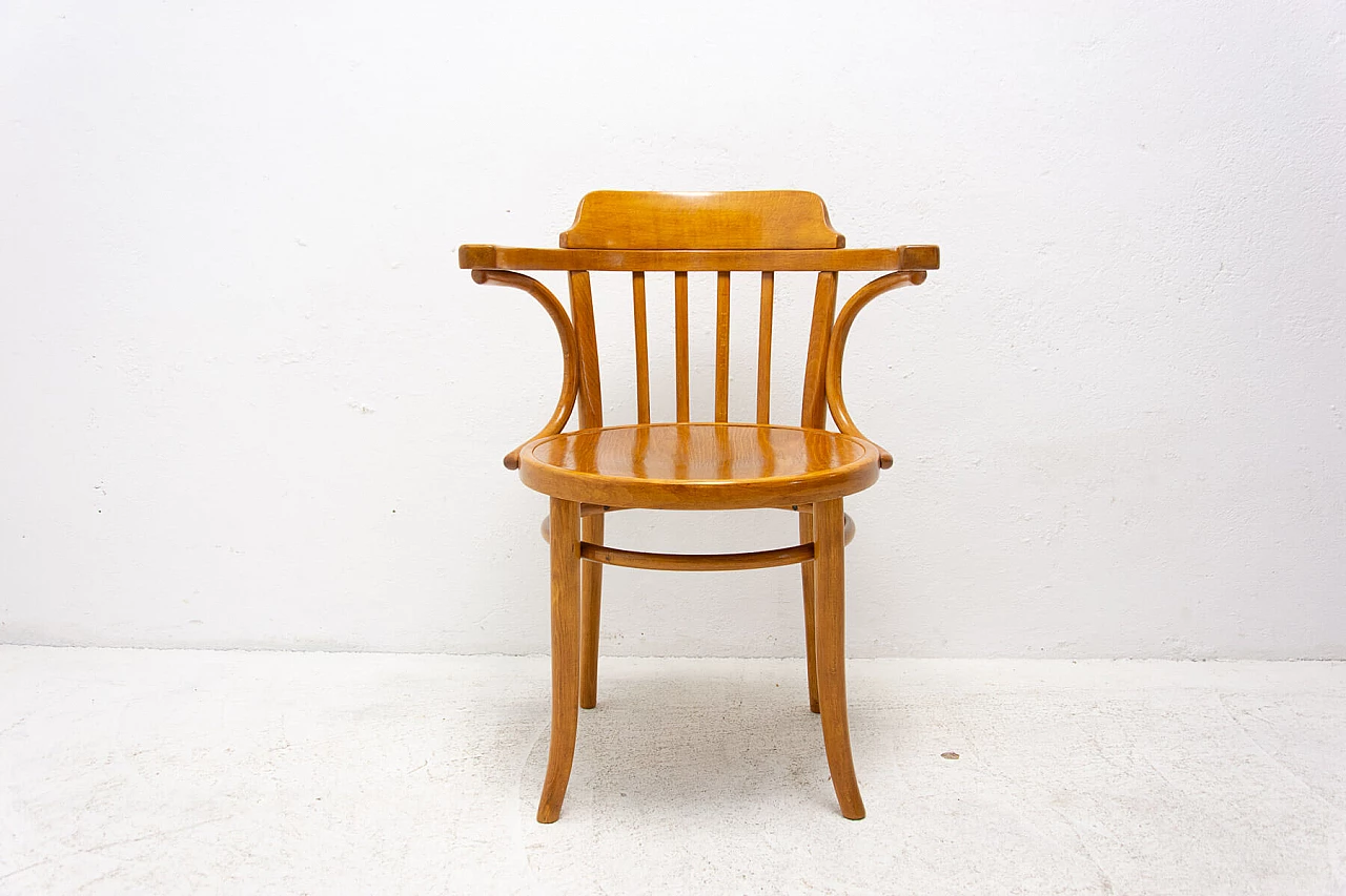 Office chair in wood with Thonet signature, 1930s 13