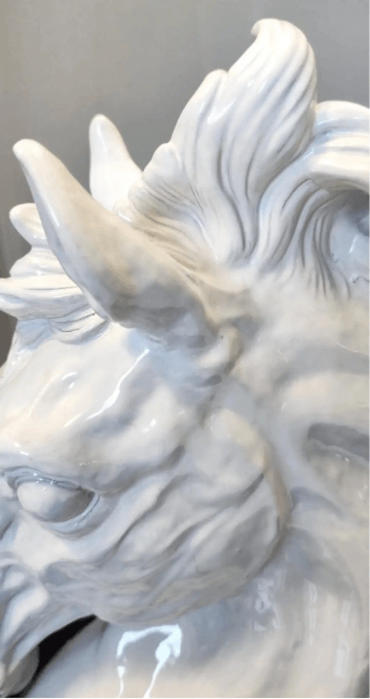 Sculpture depicting a terracotta horse's head, 1980s 6