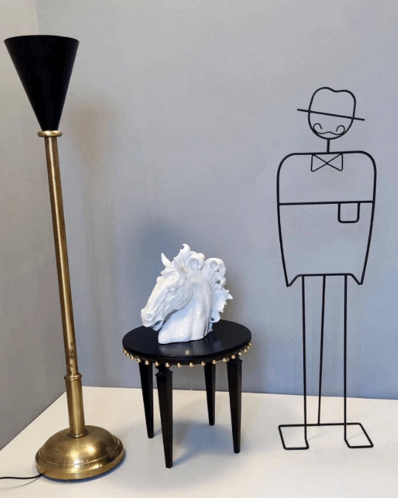 Sculpture depicting a terracotta horse's head, 1980s 13