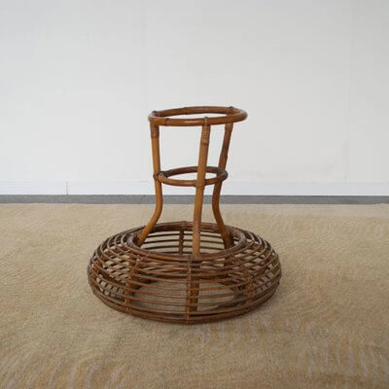 Bamboo pot holder, 1960s 1