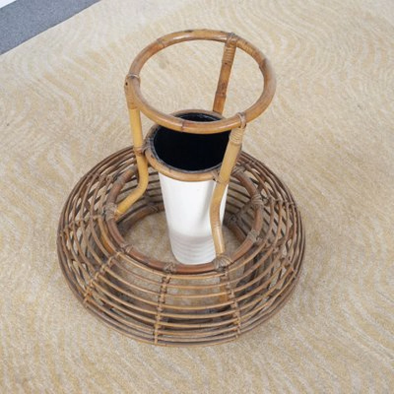 Bamboo pot holder, 1960s 4