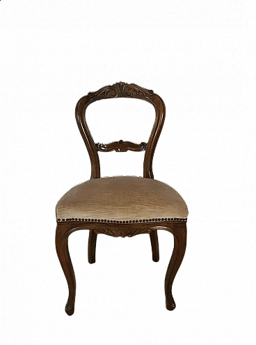 Louis Philippe style wooden chair, 1960s