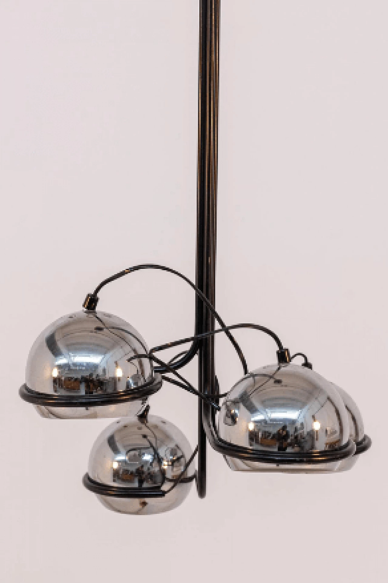 Chromed aluminum ceiling lamp, 1960s 6