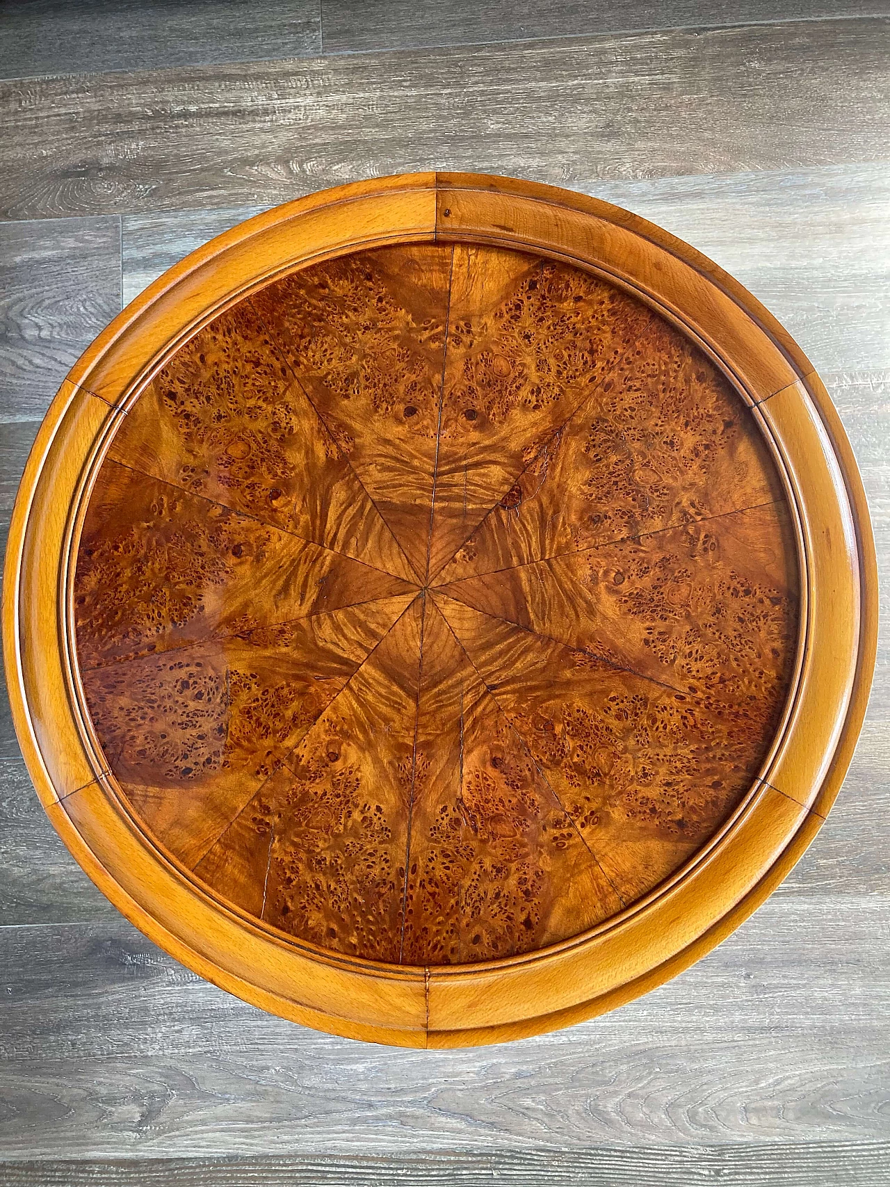 Tavolino in stile Art Déco in faggio e radica, anni '30 3