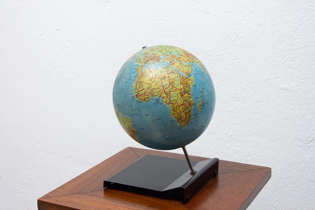 Plastic and wooden terrestrial globe, 1970s 5