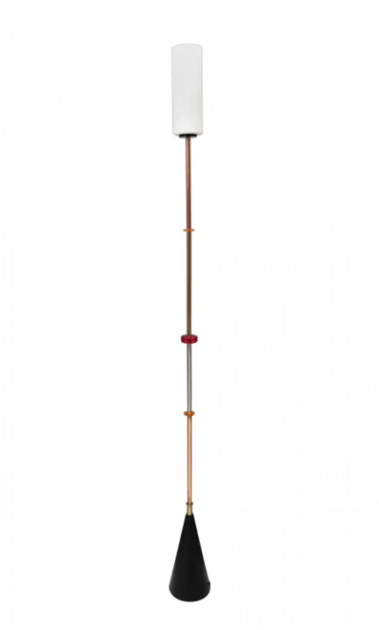 Floor lamp in glass, brass, aluminum, copper and iron by Carmelo La Gaipa, 2021 1