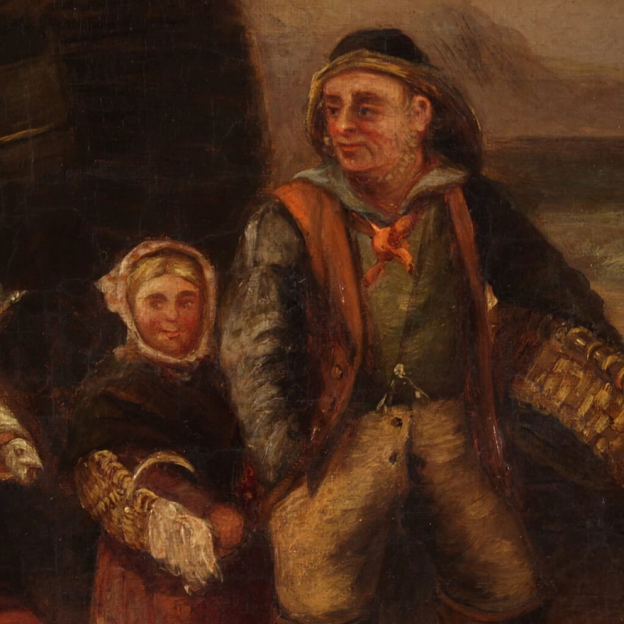 Oil on canvas depicting marine scene by Cheltenham Wake, 19th century 6