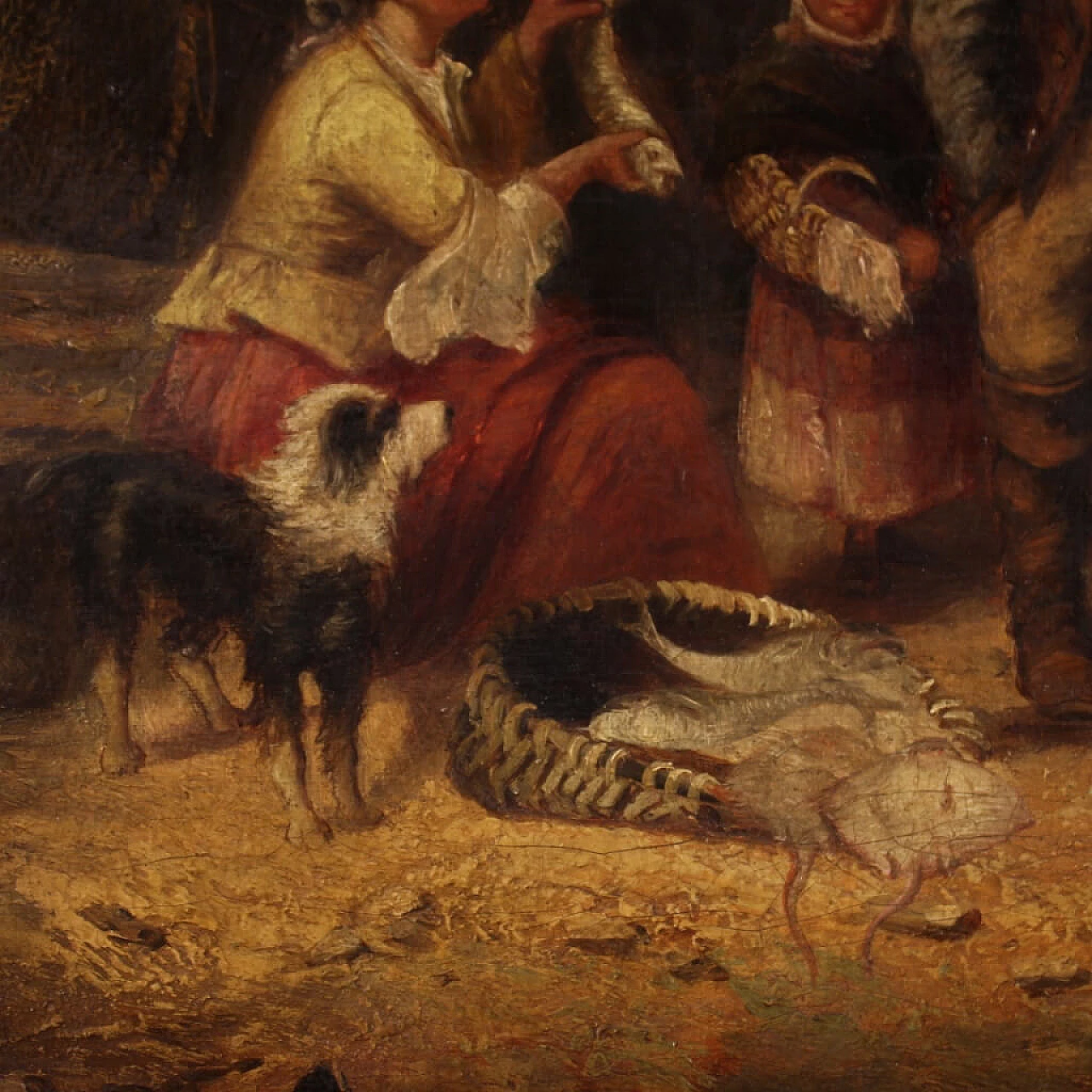 Oil on canvas depicting marine scene by Cheltenham Wake, 19th century 8