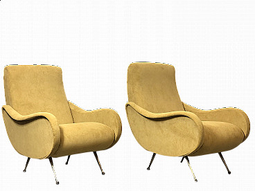 Pair of Lady armchairs attributed to Marco Zanuso, 1950s