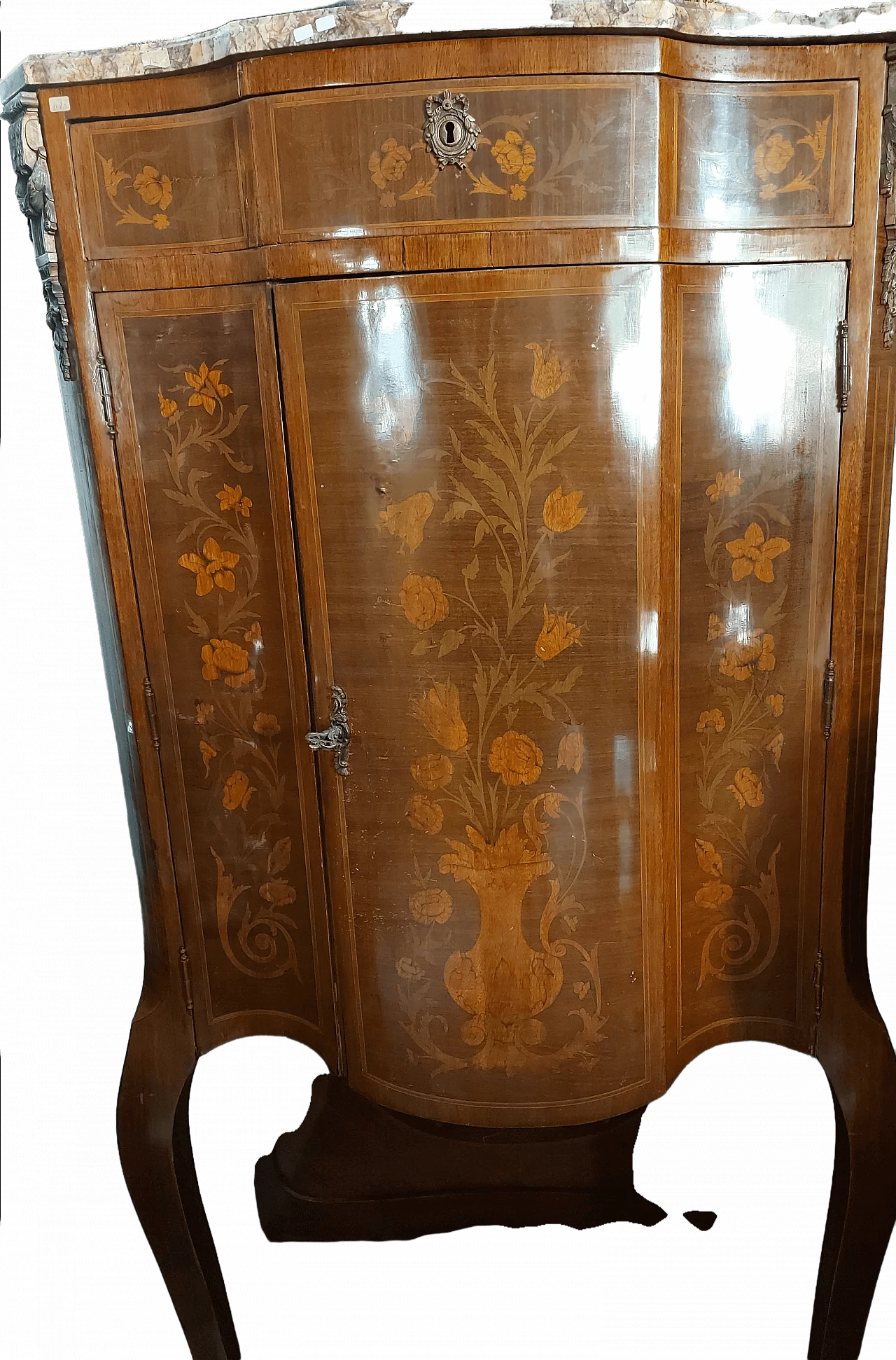 Tall rosewood cabinet in Napoleon style, 19th century 9