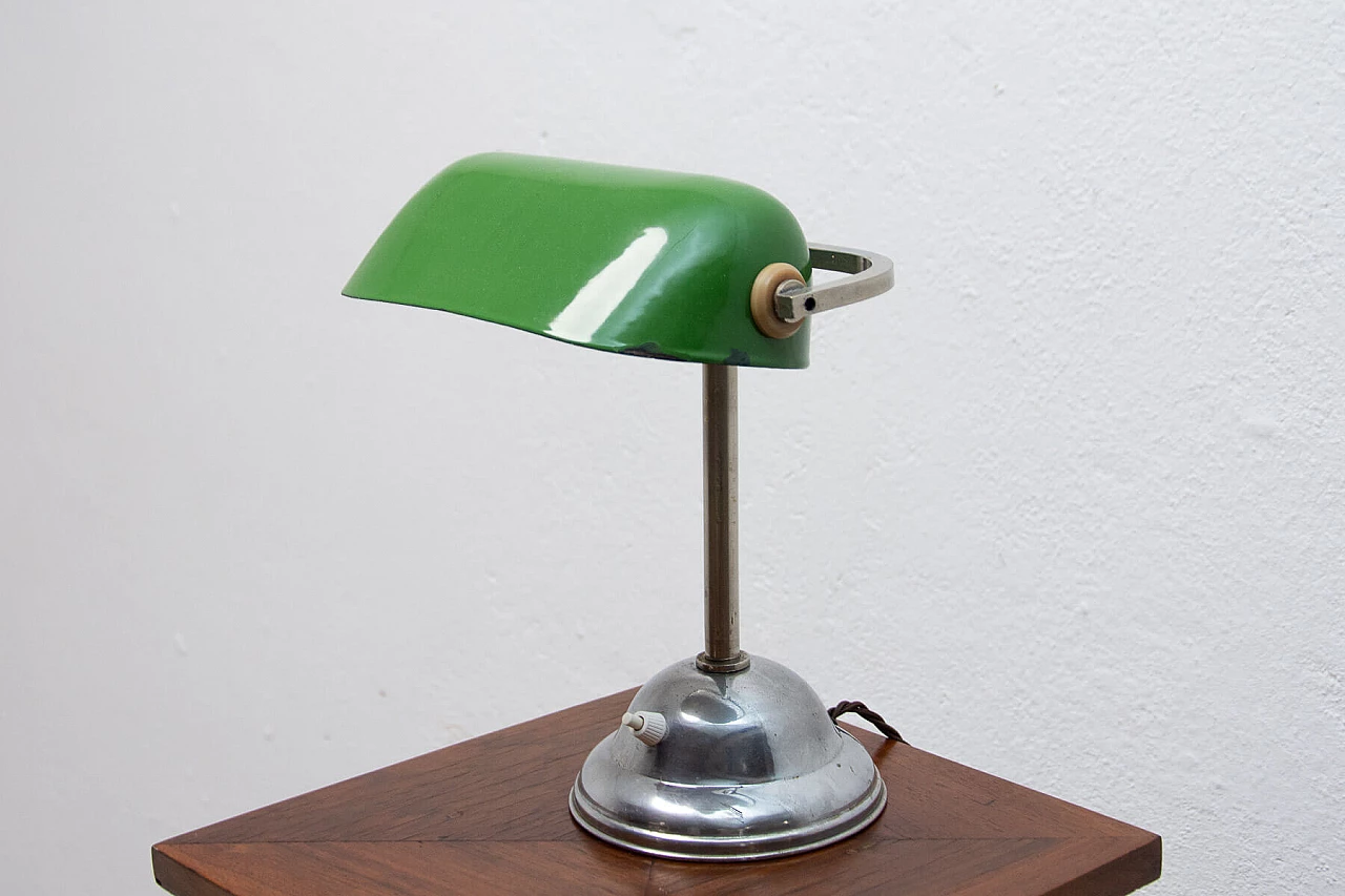 Adjustable Art Deco style banker's lamp, 1930s 2