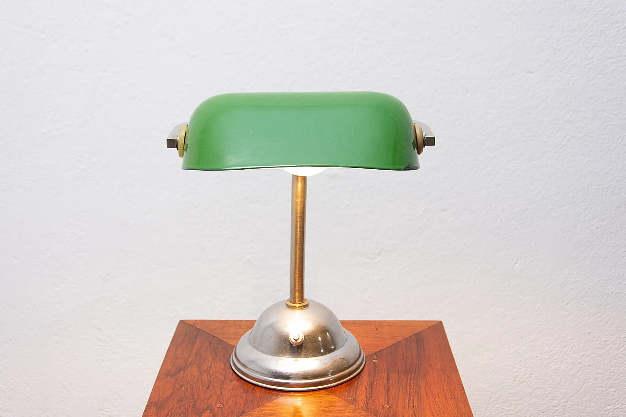 Adjustable Art Deco style banker's lamp, 1930s 12