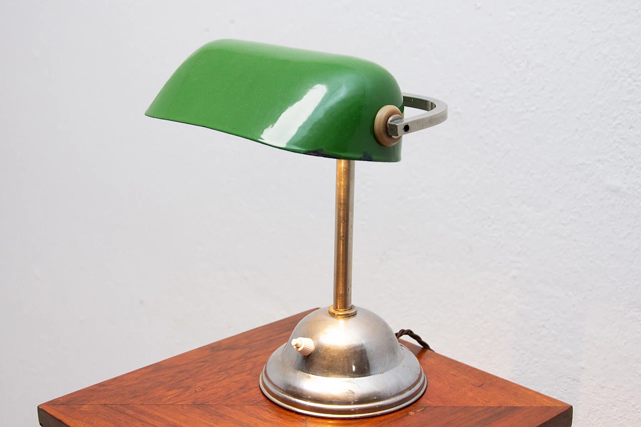 Adjustable Art Deco style banker's lamp, 1930s 13