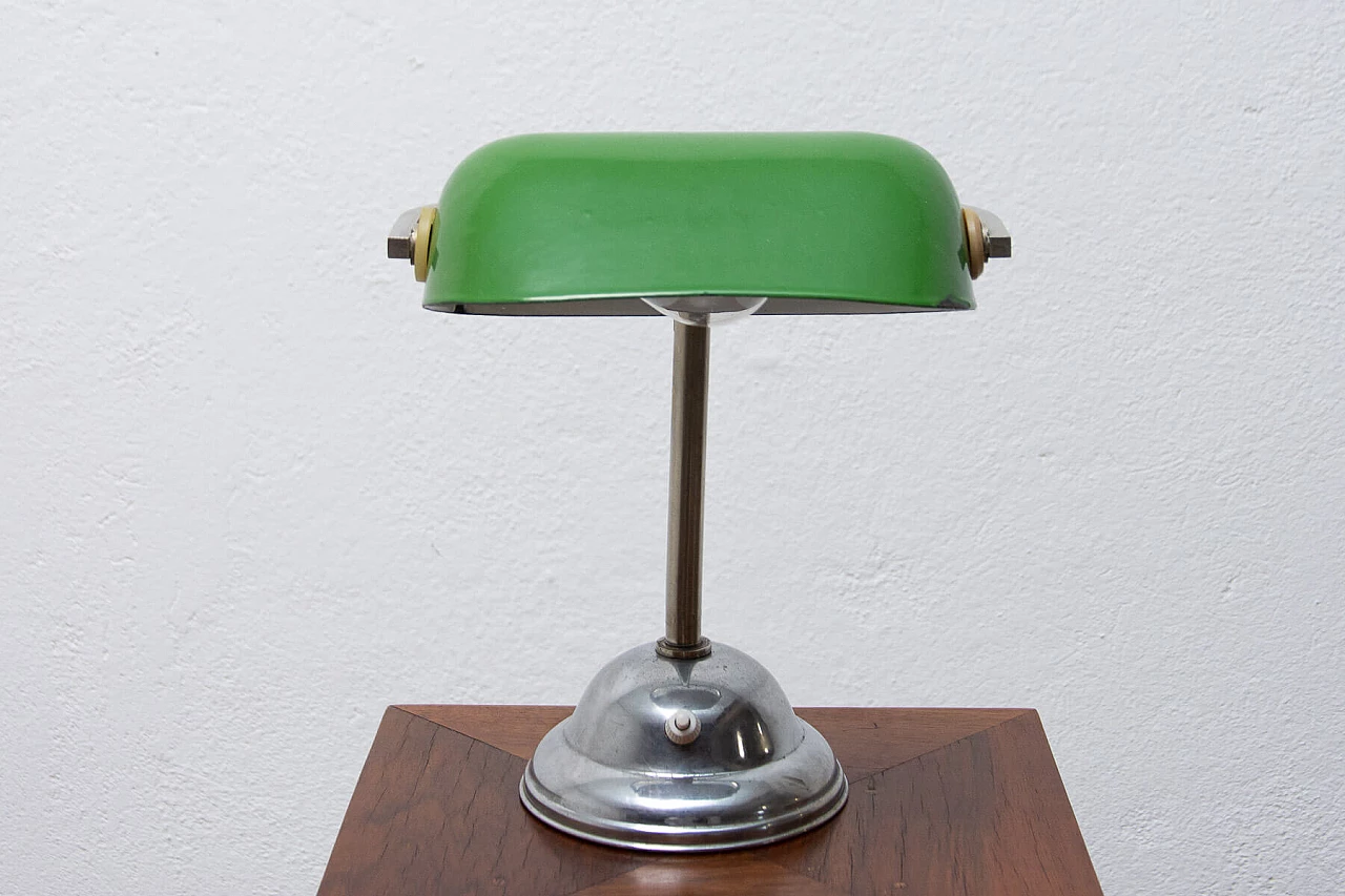 Adjustable Art Deco style banker's lamp, 1930s 14