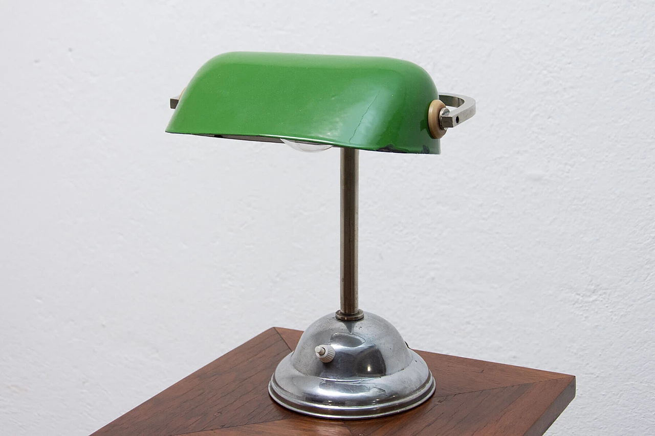Adjustable Art Deco style banker's lamp, 1930s 15