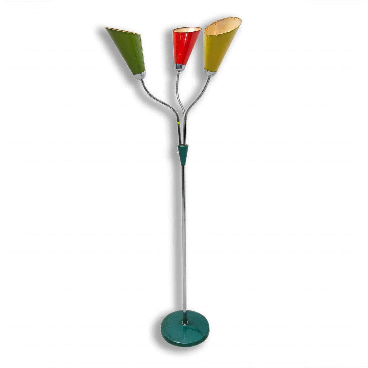 Lampada da terra a collo d'oca del periodo di Bruxelles, anni '60 1