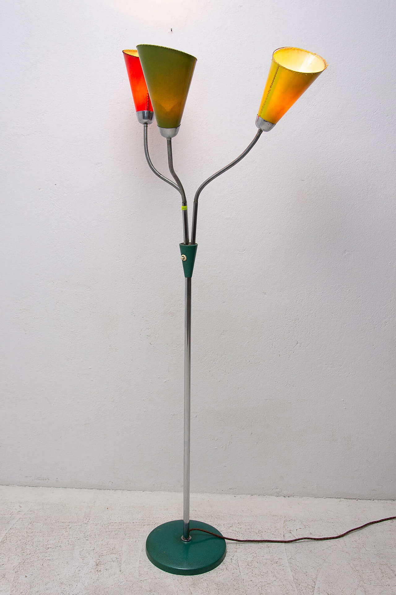 Lampada da terra a collo d'oca del periodo di Bruxelles, anni '60 11