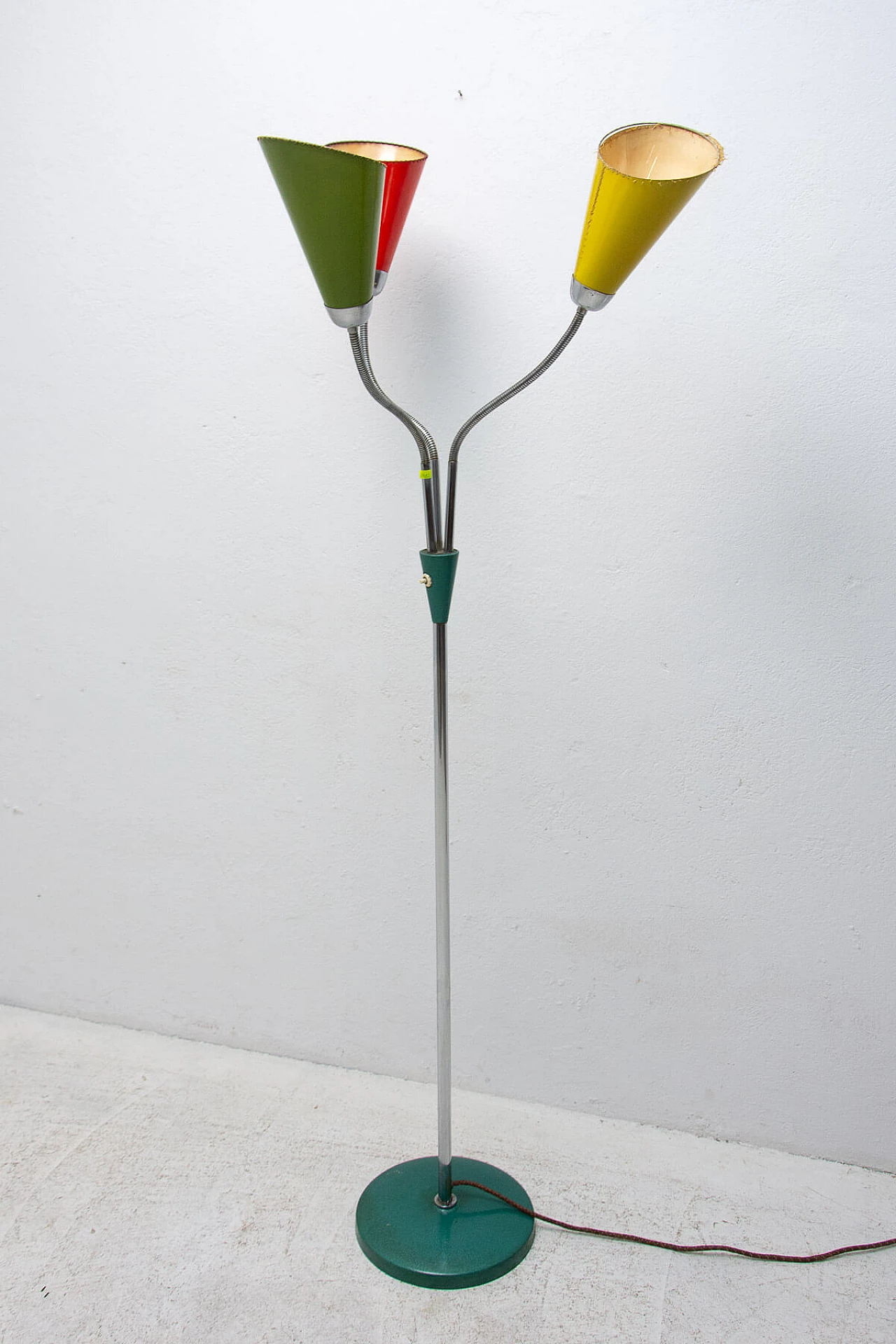 Lampada da terra a collo d'oca del periodo di Bruxelles, anni '60 15