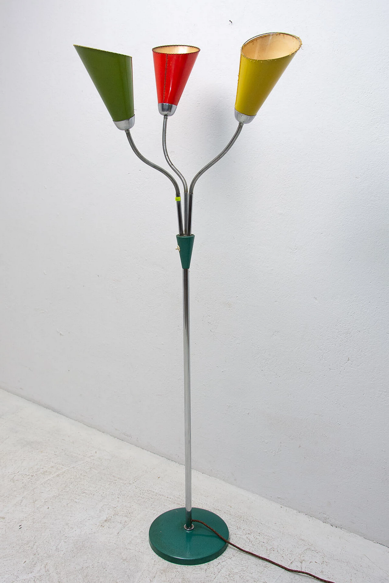 Lampada da terra a collo d'oca del periodo di Bruxelles, anni '60 16