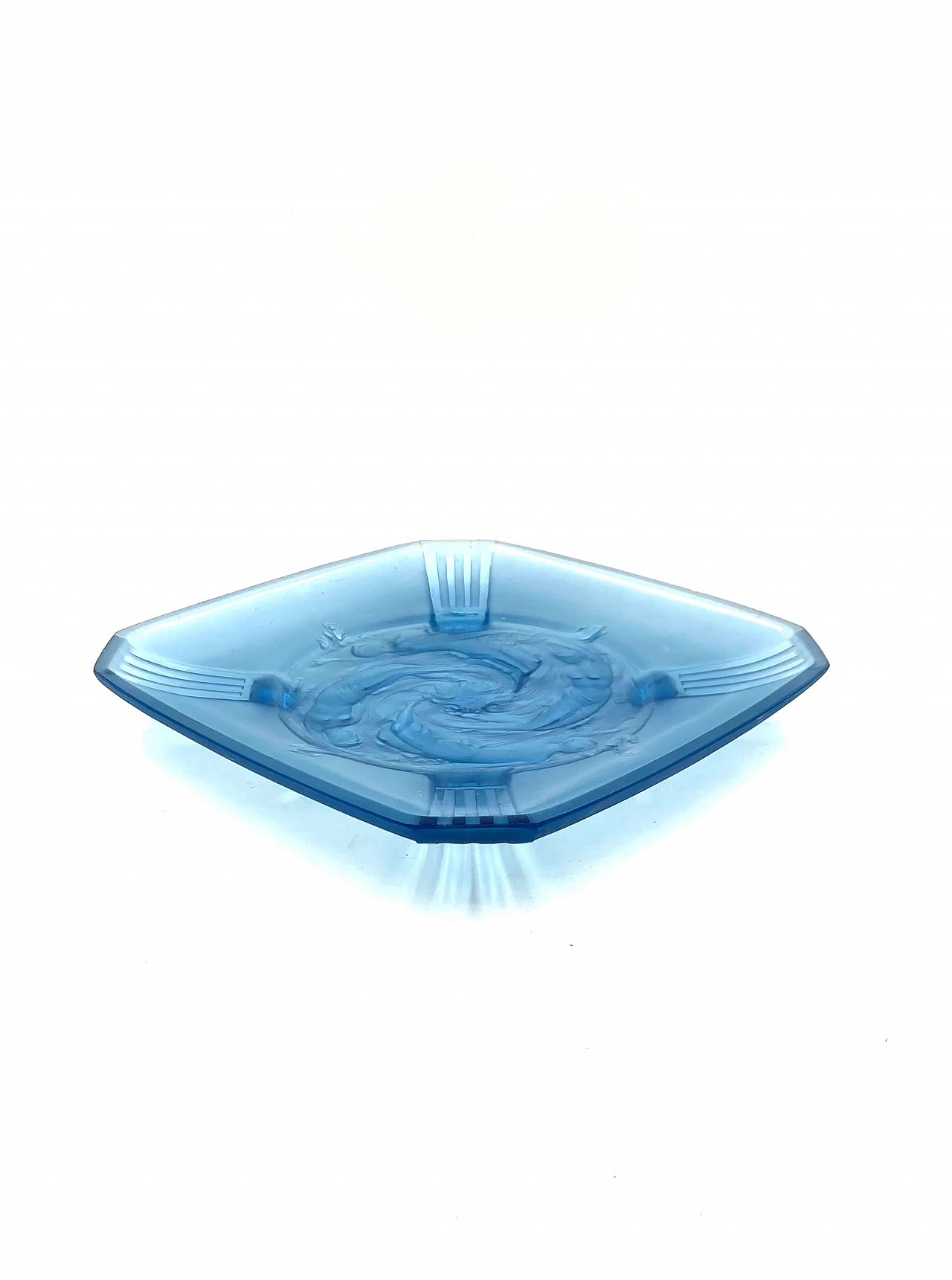 'Naiads' molded glass tray by Verreries Des Hanots, France, 1930s 15