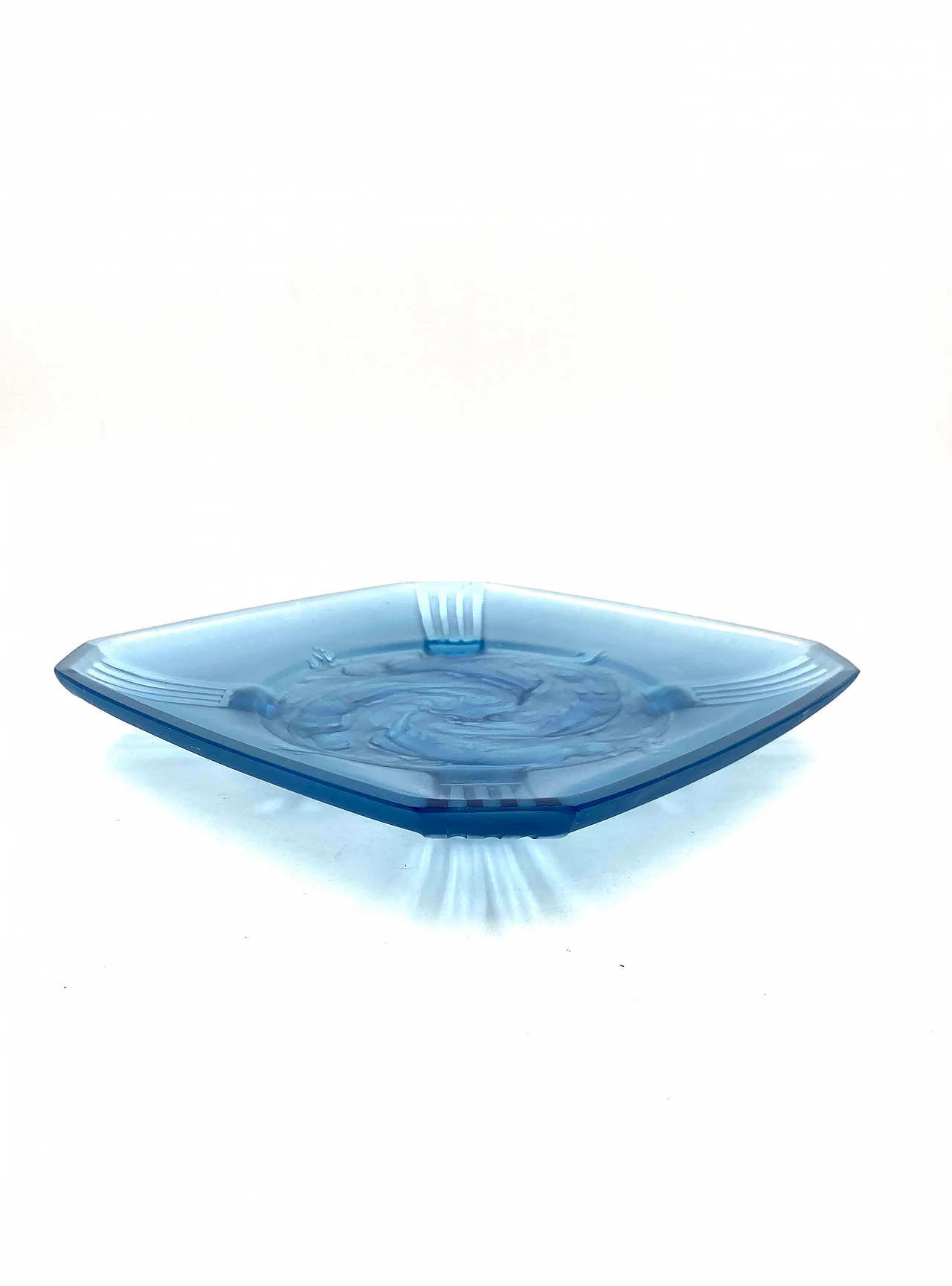 'Naiads' molded glass tray by Verreries Des Hanots, France, 1930s 16