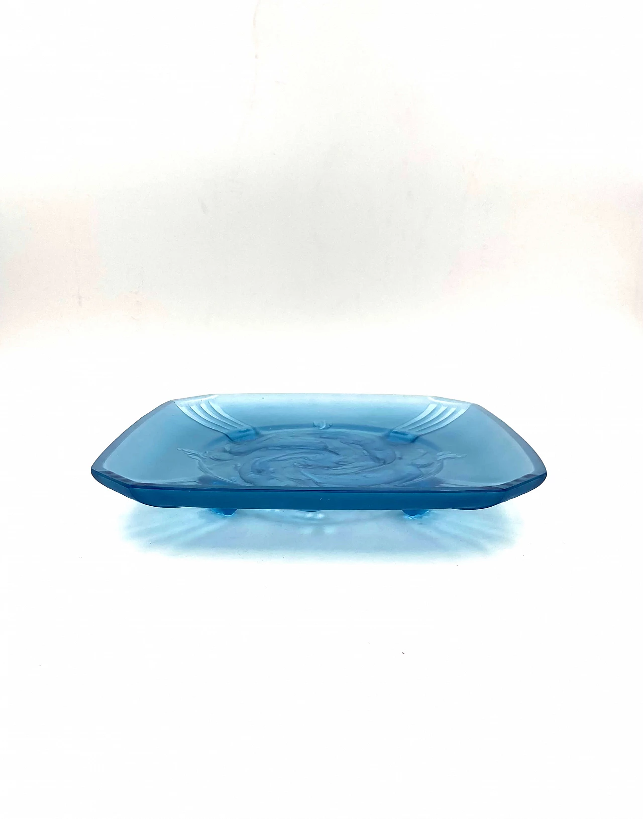 'Naiads' molded glass tray by Verreries Des Hanots, France, 1930s 17