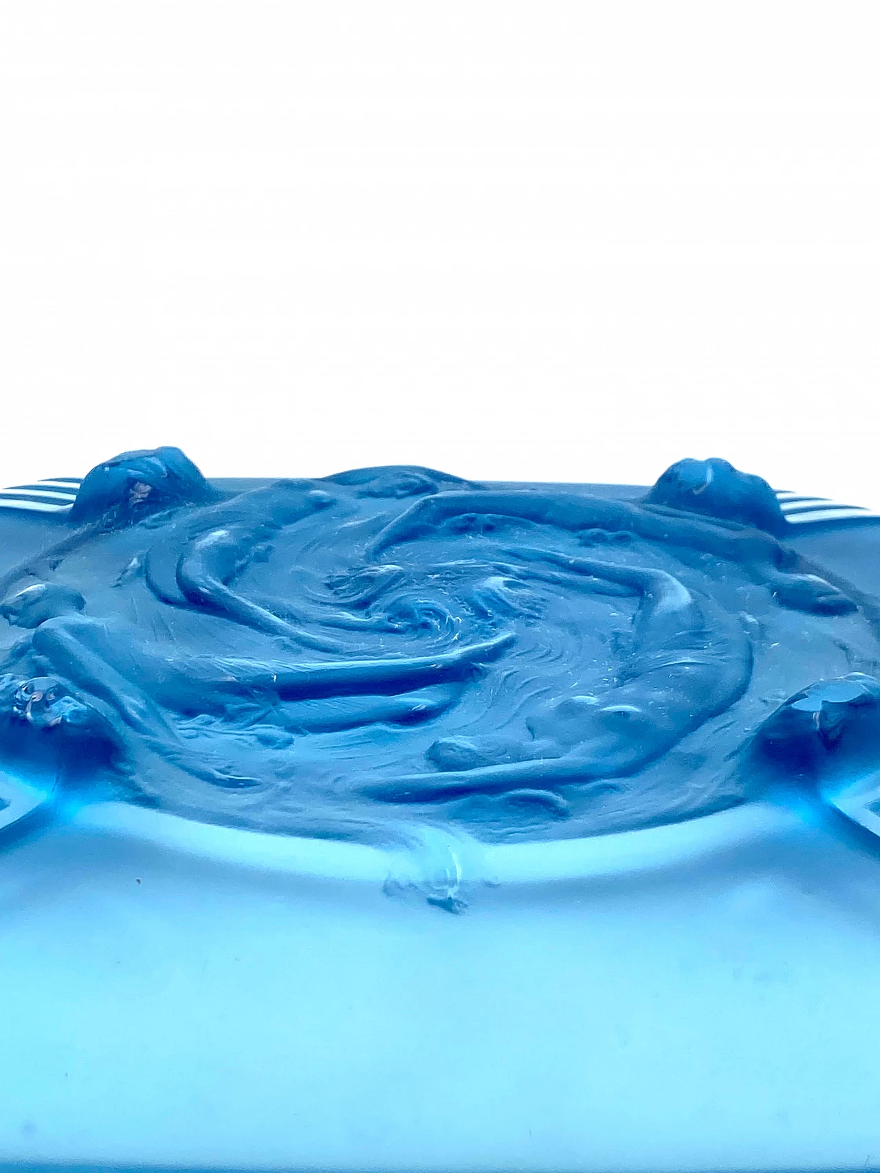 'Naiads' molded glass tray by Verreries Des Hanots, France, 1930s 21
