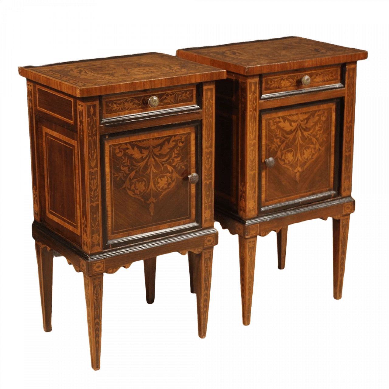 Pair of Louis XVI style bedside tables, 1950s 13