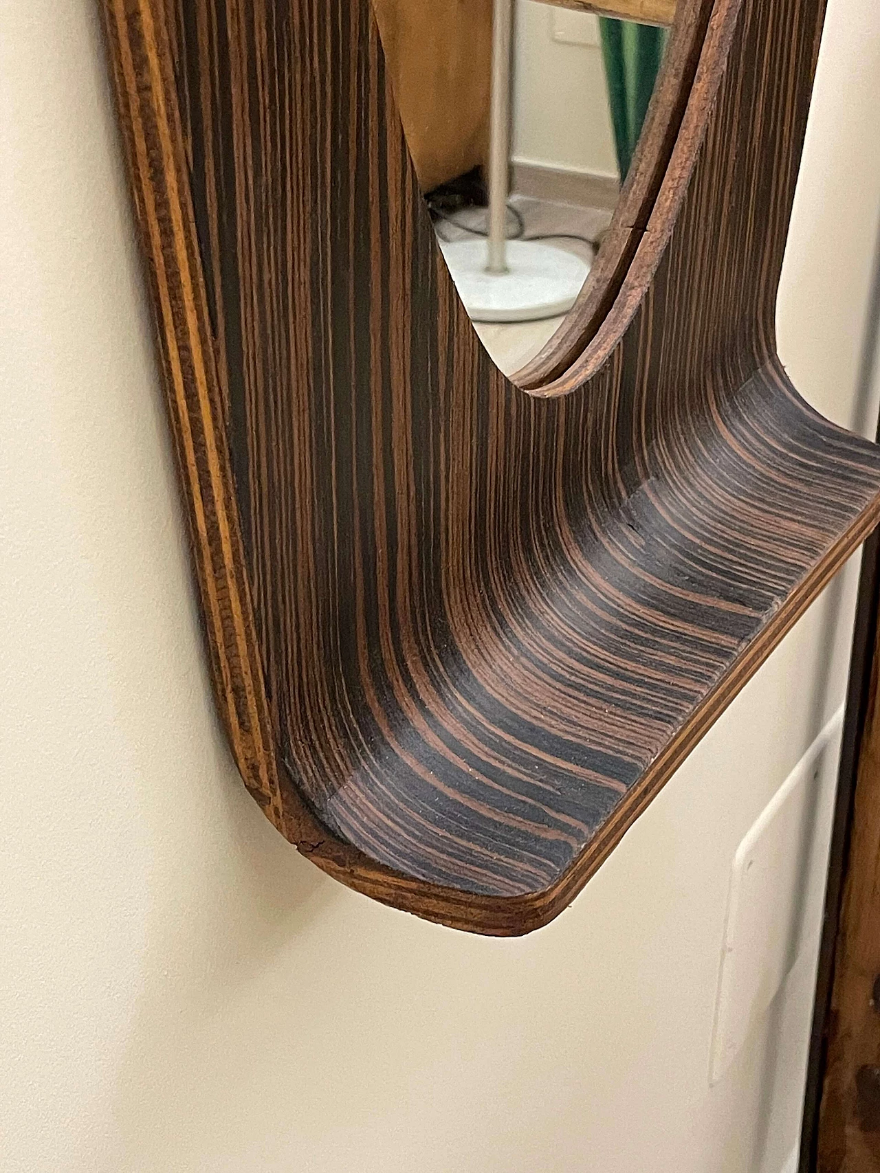 Mirror with curved wood frame by Campo and Graffi, 1960s 6