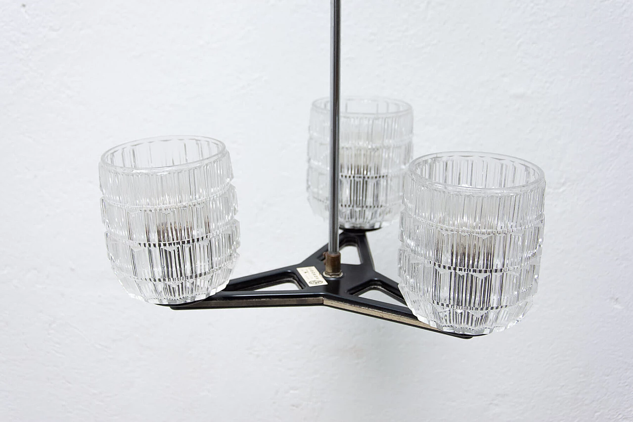 Brutalist chandelier produced by Lidokov, 1970s 8