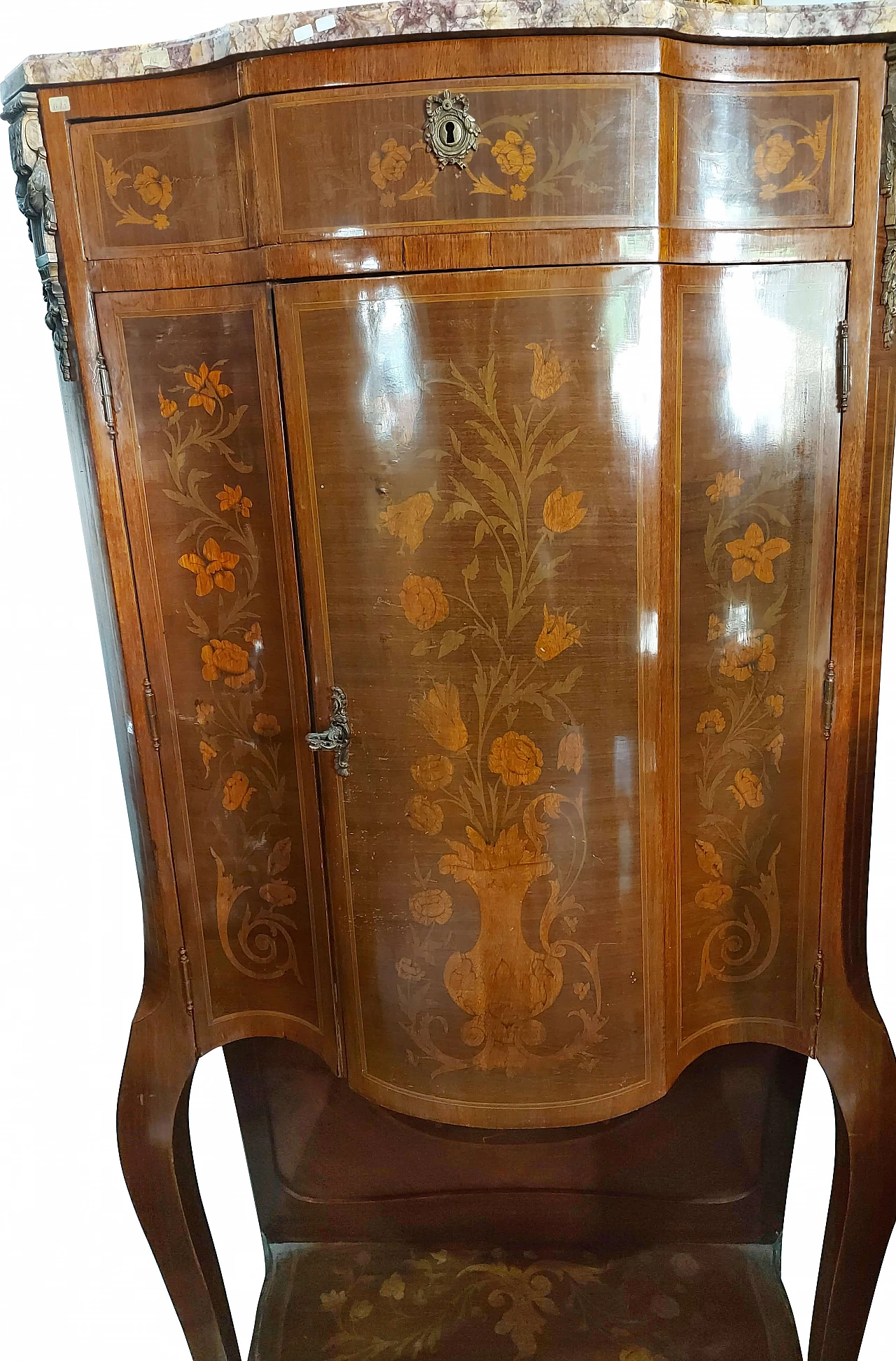 Tall rosewood cabinet in Napoleon style, 19th century 10