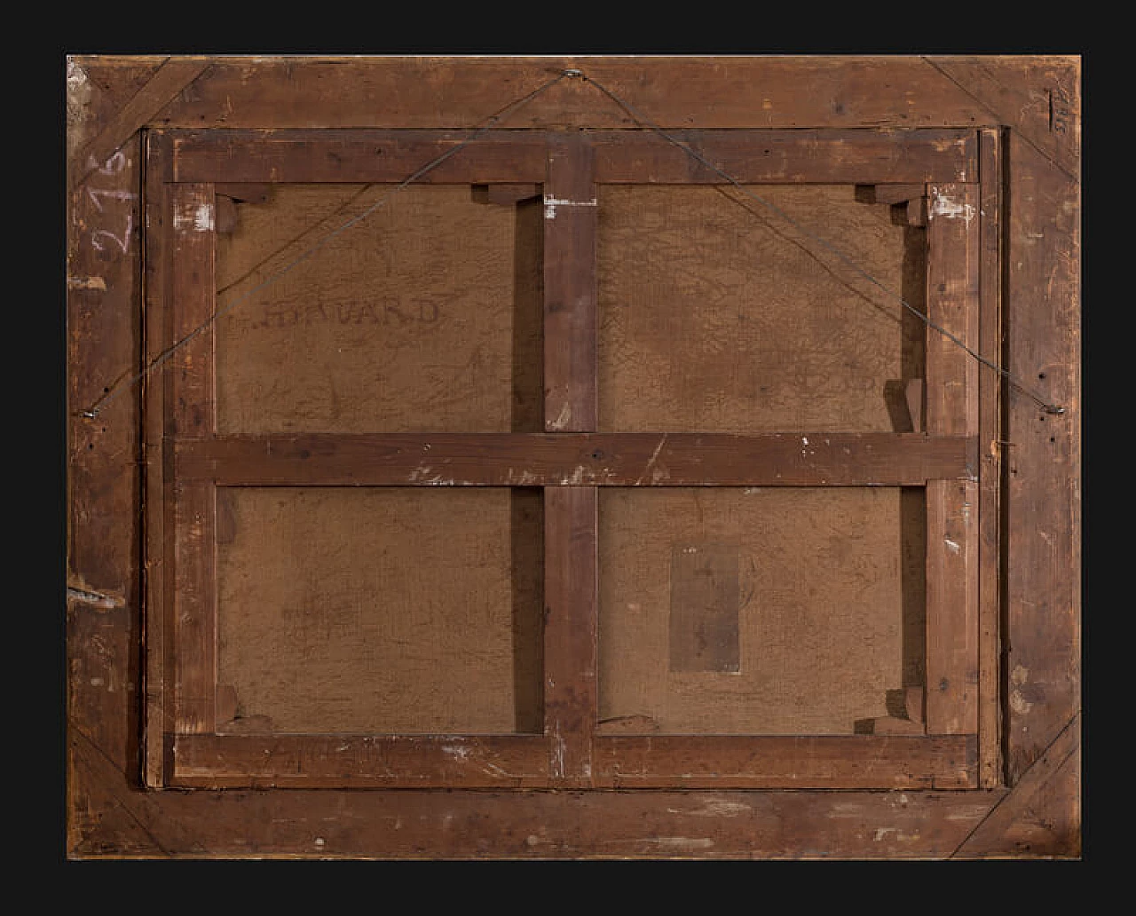 Oil on canvas painting depicting gallant scene, 19th century 6