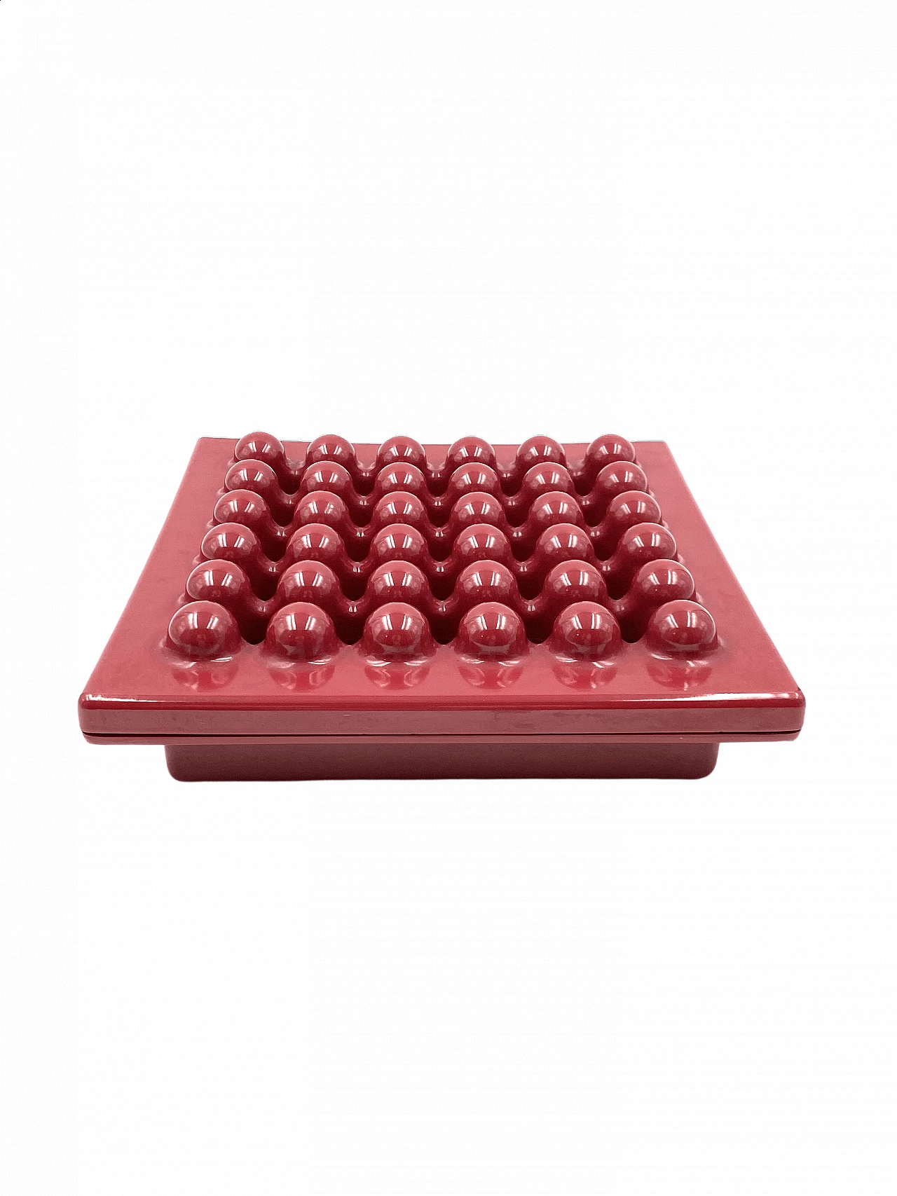 Large red wine ashtray by Ettore Sottsass for Olivetti Synthesis, Sistema 45 series, 1971 26