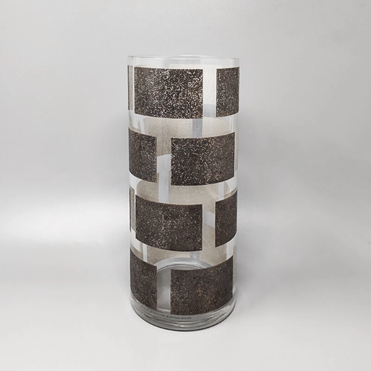 Vaso di Sottsass Associati in vetro per Egizia, anni '80 2