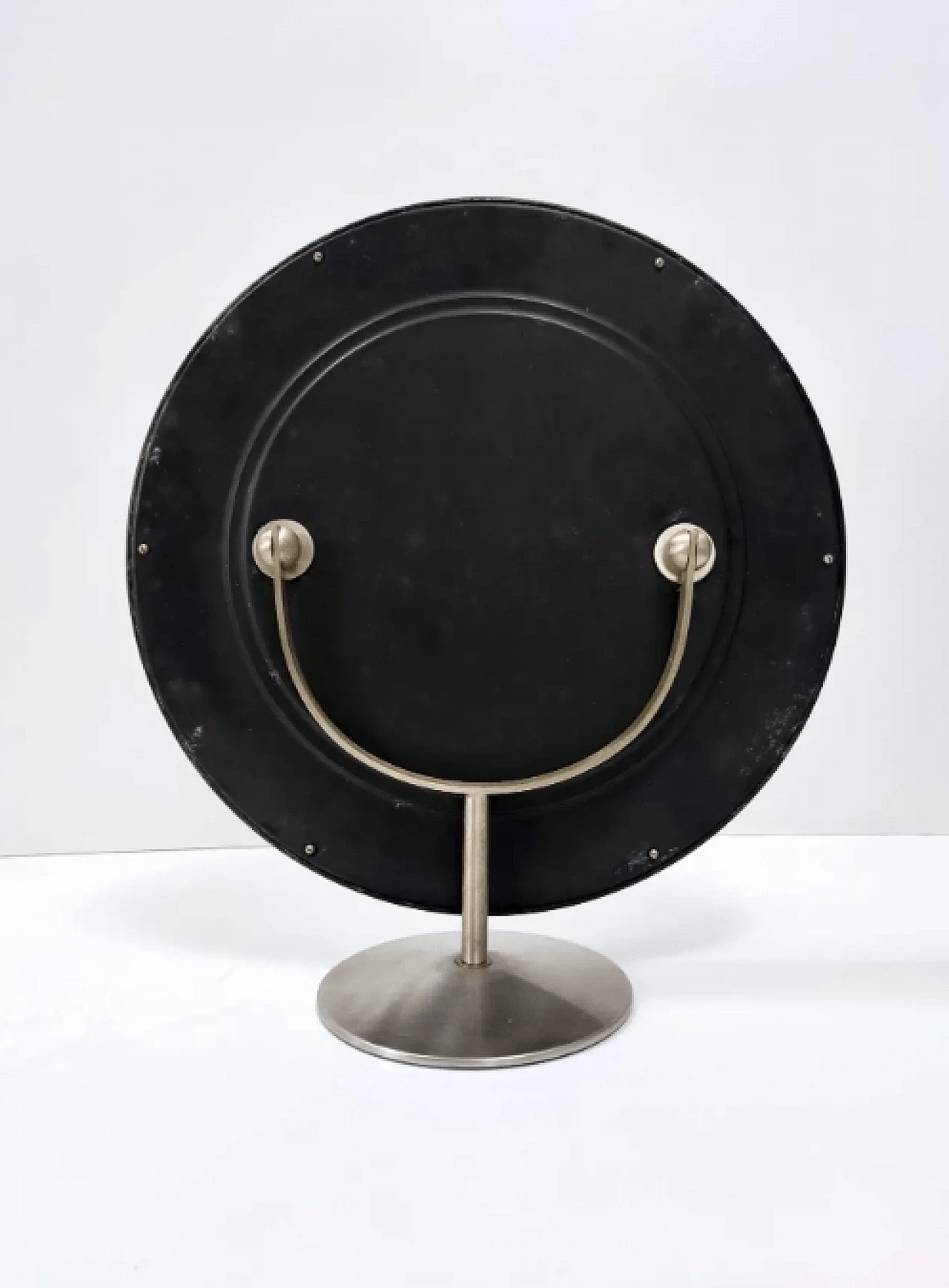 Round dressing table mirror in anodized brass, 1970s 2