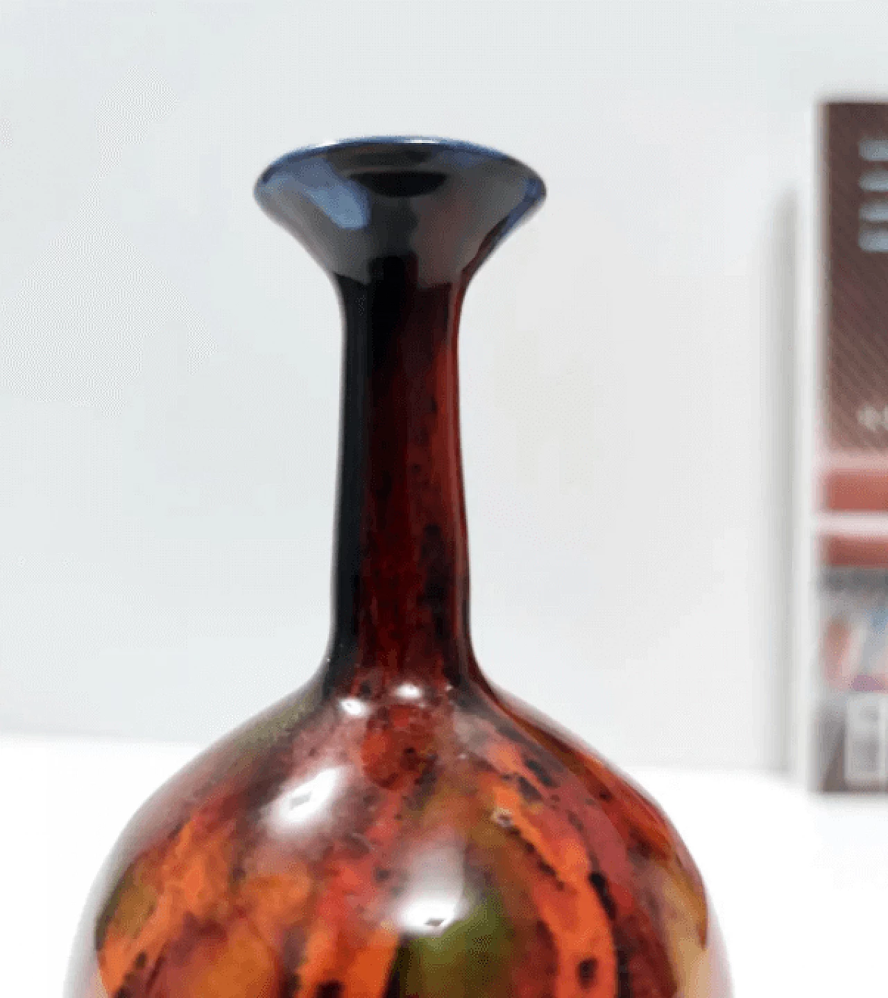 Vaso in terracotta smaltata di Giovanni Poggi per San Giorgio Albisola, anni '70 7