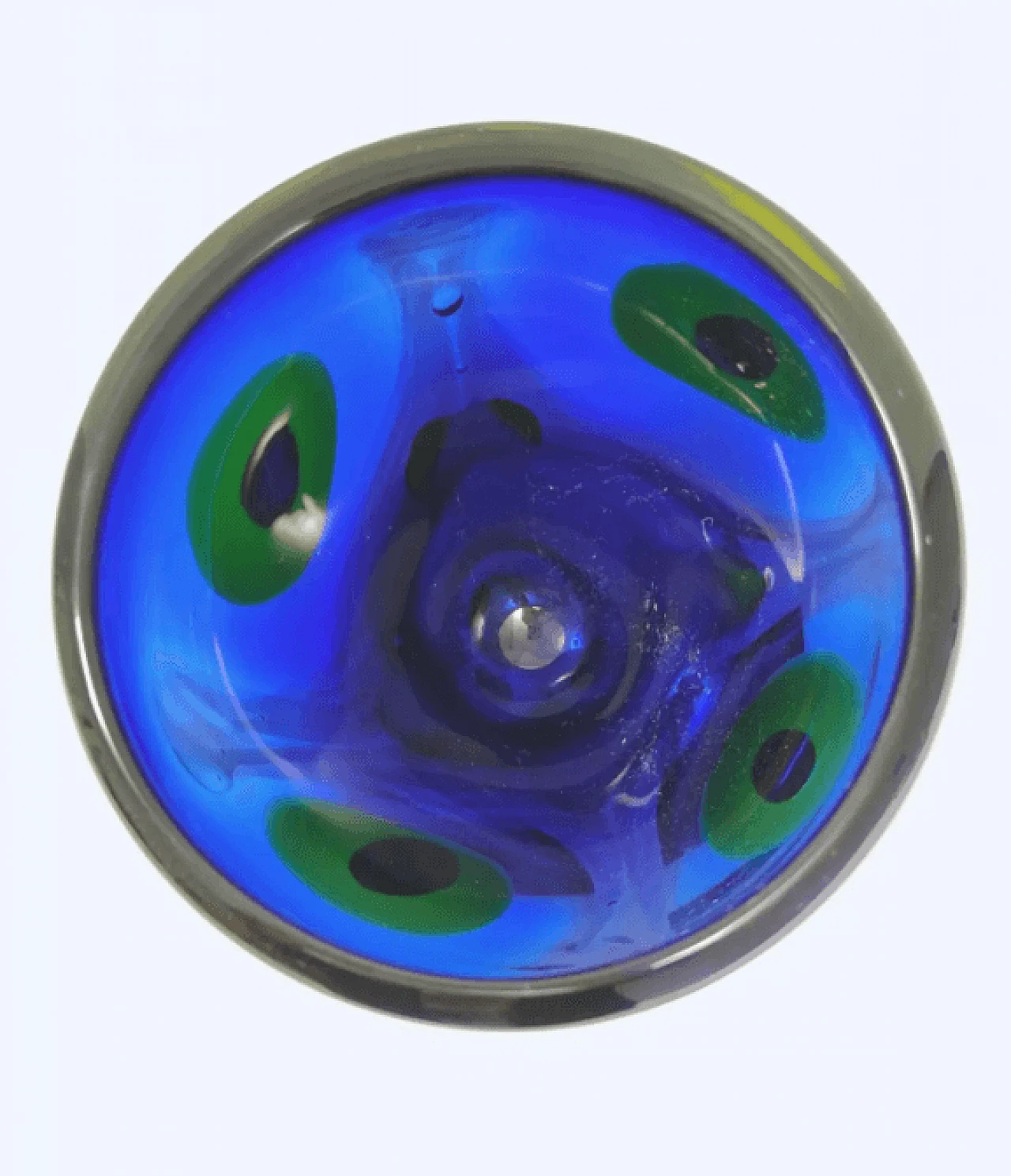 Blue and green Murano glass vase, 1980s 5